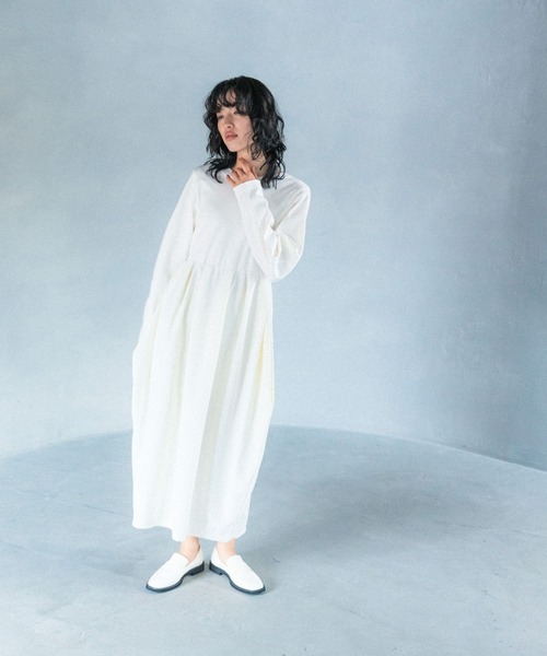 LEPSIM（レプシィム）の「【FOR I SERIES】異素材コンビワンピース　110830（ワンピース・レディース・ブラック/オフホワイト・FREE）」の5枚目の写真