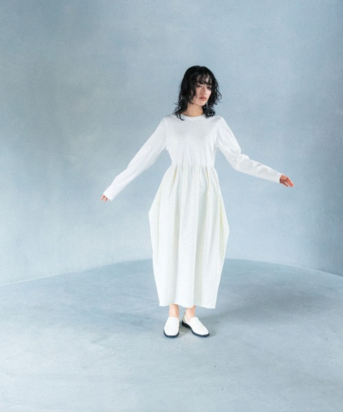 LEPSIM（レプシィム）の「【FOR I SERIES】異素材コンビワンピース　110830（ワンピース・レディース・ブラック/オフホワイト・FREE）」の6枚目の写真