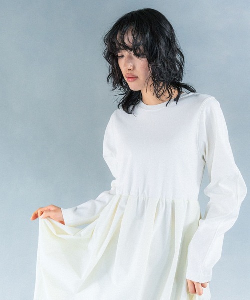 LEPSIM（レプシィム）の「【FOR I SERIES】異素材コンビワンピース　110830（ワンピース・レディース・ブラック/オフホワイト・FREE）」の8枚目の写真