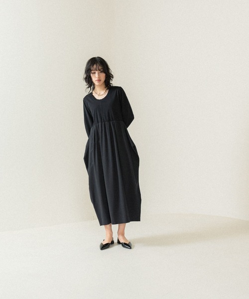 LEPSIM（レプシィム）の「【FOR I SERIES】異素材コンビワンピース　110830（ワンピース・レディース・ブラック/オフホワイト・FREE）」の18枚目の写真