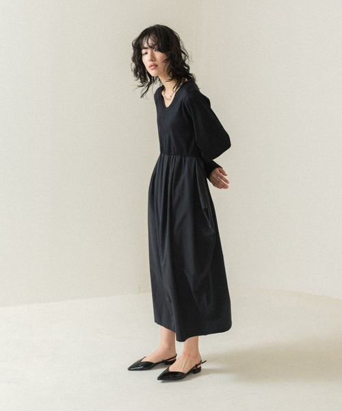 LEPSIM（レプシィム）の「【FOR I SERIES】異素材コンビワンピース　110830（ワンピース・レディース・ブラック/オフホワイト・FREE）」の20枚目の写真