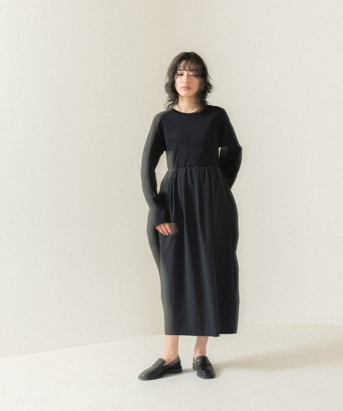 LEPSIM（レプシィム）の「【FOR I SERIES】異素材コンビワンピース　110830（ワンピース・レディース・ブラック/オフホワイト・FREE）」の22枚目の写真