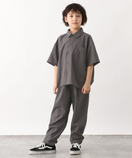 GLOBAL WORK(グローバルワーク)の「エアかるシャツ半袖/986191(シャツ/ブラウス・キッズ・ブラック/チャコール・120cm/130cm/140cm/150cm/160cm/170cm)」の19枚目の写真
