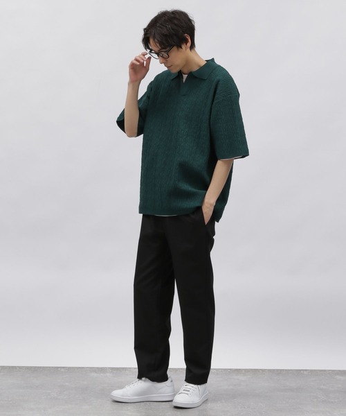 LAKOLE(ラコレ)の「スキッパージャガードニットシャツ / 109224(シャツ/ブラウス・メンズ・グリーン/ブラウン/アイボリー・MEDIUM/LARGE)」の12枚目の写真