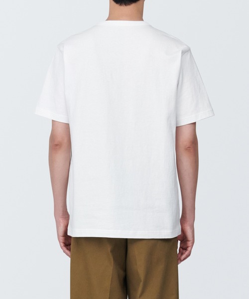 無印良品（ムジルシリョウヒン）の「紳士　洗いざらし太番手クルーネック半袖Ｔシャツ（Tシャツ/カットソー・メンズ・ダークグレー/レッド/ホワイト/ネイビー系/ブルー/グレー/ブラック・L/M/S/XS/XL）」の10枚目の写真