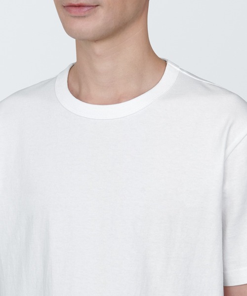 無印良品（ムジルシリョウヒン）の「紳士　洗いざらし太番手クルーネック半袖Ｔシャツ（Tシャツ/カットソー・メンズ・ダークグレー/レッド/ホワイト/ネイビー系/ブルー/グレー/ブラック・L/M/S/XS/XL）」の11枚目の写真