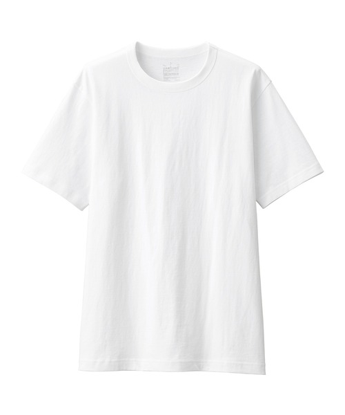 無印良品（ムジルシリョウヒン）の「紳士　洗いざらし太番手クルーネック半袖Ｔシャツ（Tシャツ/カットソー・メンズ・ダークグレー/レッド/ホワイト/ネイビー系/ブルー/グレー/ブラック・L/M/S/XS/XL）」の12枚目の写真