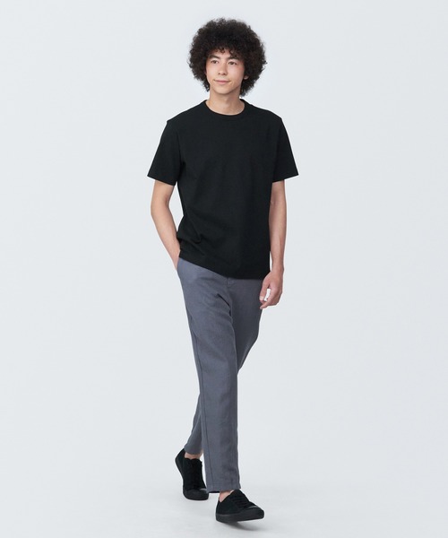 無印良品（ムジルシリョウヒン）の「紳士　洗いざらし太番手クルーネック半袖Ｔシャツ（Tシャツ/カットソー・メンズ・ダークグレー/レッド/ホワイト/ネイビー系/ブルー/グレー/ブラック・L/M/S/XS/XL）」の14枚目の写真