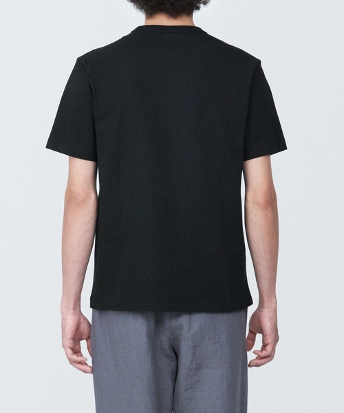 無印良品（ムジルシリョウヒン）の「紳士　洗いざらし太番手クルーネック半袖Ｔシャツ（Tシャツ/カットソー・メンズ・ダークグレー/レッド/ホワイト/ネイビー系/ブルー/グレー/ブラック・L/M/S/XS/XL）」の16枚目の写真