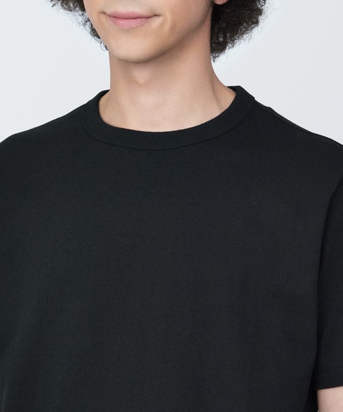 無印良品（ムジルシリョウヒン）の「紳士　洗いざらし太番手クルーネック半袖Ｔシャツ（Tシャツ/カットソー・メンズ・ダークグレー/レッド/ホワイト/ネイビー系/ブルー/グレー/ブラック・L/M/S/XS/XL）」の17枚目の写真