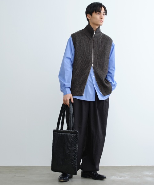 SINSS（シンス）の「Laminate tote bag／ラミネートトートバッグ（トートバッグ・メンズ・ブラック/ネイビー/シルバー・FREE）」の7枚目の写真