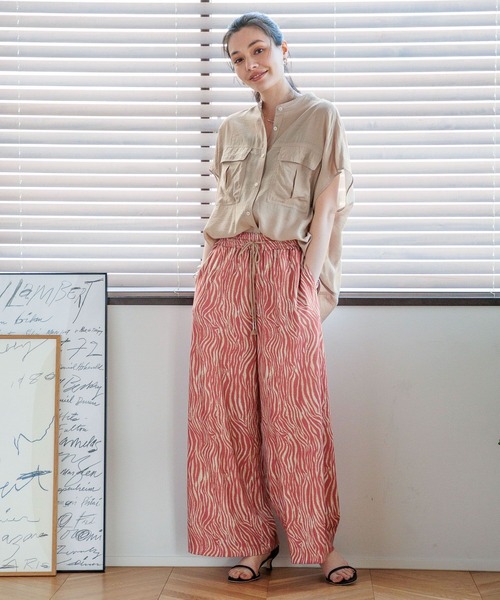 marte sahara パンツ　トワル柄リラックスパンツ marte sahara パンツ トワル柄リラックスパンツ sahara PANTS