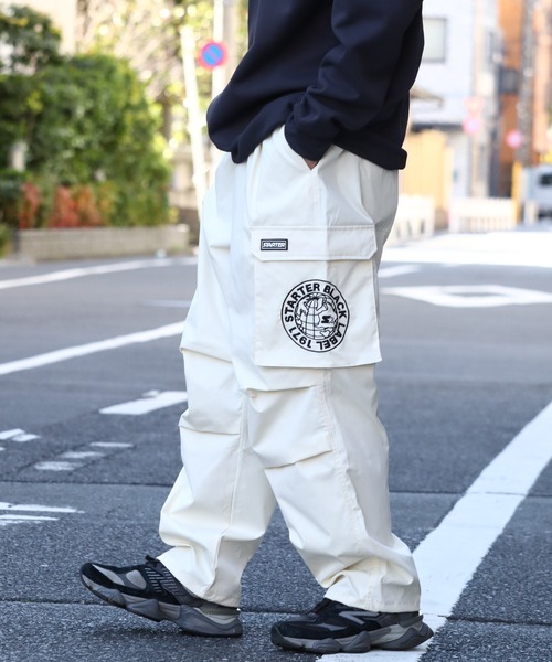 STARTER BLACK LABEL(スターターブラックレーベル)の「【STARTER /スターター】 ロゴ刺繍ポリストレッチ膝タックカーゴパンツ(カーゴパンツ・メンズ・オフホワイト/ブラック/カーキ/ダークベージュ・M/L/XL)」の5枚目の写真