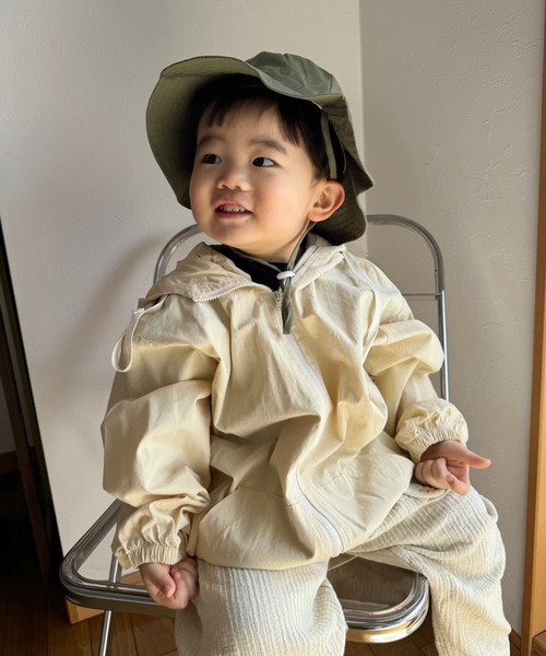 Port（ポート）の「【 KIDS 】 首ひも付き 内側メッシュ アウトドアハット_（ハット・キッズ・カーキ/ベージュ/ネイビー・M/S）」の13枚目の写真