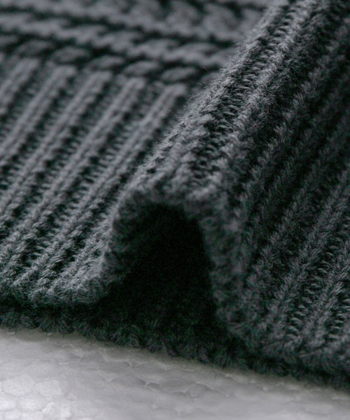 ジャイロ JAYRO 編柄かぎ針スリーブニット （グレー）