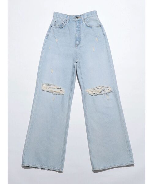 VEQUM（VEQUM）の「【VEQUM】RIM WIDE JEANS（デニムパンツ・レディース・ブラック/ライトブルー/アイボリー・24/25/26）」の4枚目の写真