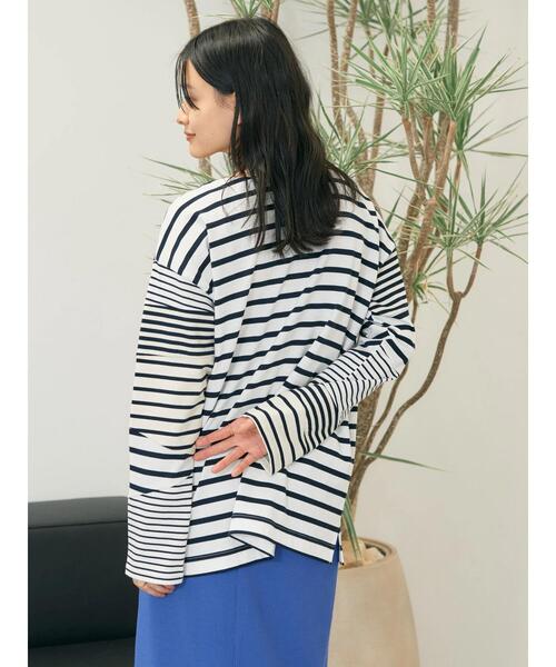 AMERICAN HOLIC（アメリカンホリック）の「マルチパターンボーダーカットチュニック（チュニック・レディース・ブルー/ブラック・M/L）」の7枚目の写真