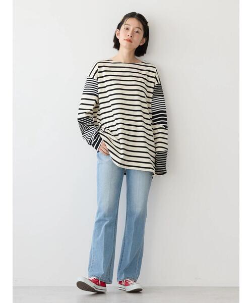 AMERICAN HOLIC（アメリカンホリック）の「マルチパターンボーダーカットチュニック（チュニック・レディース・ブルー/ブラック・M/L）」の12枚目の写真