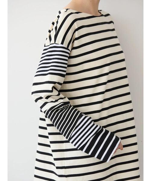 AMERICAN HOLIC（アメリカンホリック）の「マルチパターンボーダーカットチュニック（チュニック・レディース・ブルー/ブラック・M/L）」の16枚目の写真