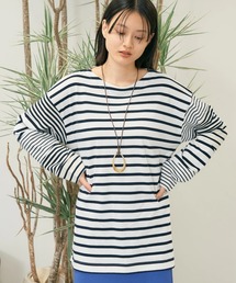 AMERICAN HOLIC | マルチパターンボーダーカットチュニック(チュニック)