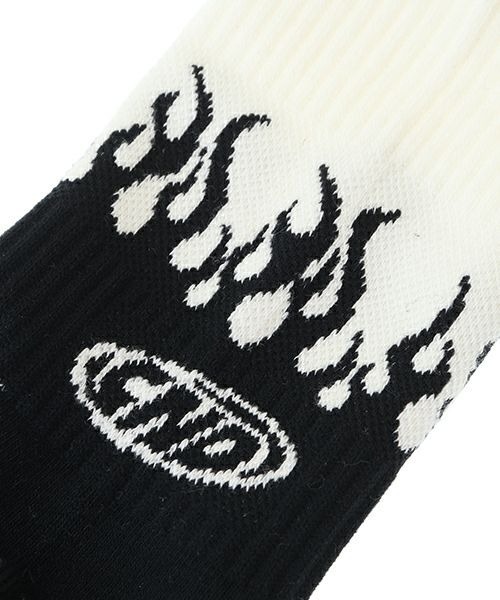 Candy Stripper（キャンディストリッパー）の「BURN UP RIB ソックス（ソックス/靴下・レディース・ブラック/オフホワイト・FREE）」の8枚目の写真