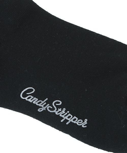 Candy Stripper（キャンディストリッパー）の「BURN UP RIB ソックス（ソックス/靴下・レディース・ブラック/オフホワイト・FREE）」の7枚目の写真