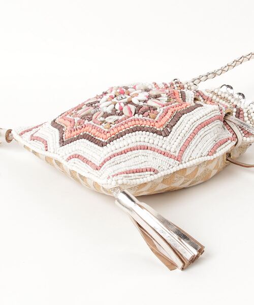 sara mallika（サラ マリカ）の「BEADS EMB POCHETTE（ハンドバッグ・レディース・ピンク/ブルー・FREE）」の4枚目の写真