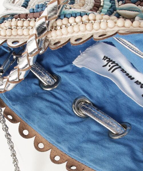 sara mallika（サラ マリカ）の「BEADS EMB POCHETTE（ハンドバッグ・レディース・ピンク/ブルー・FREE）」の6枚目の写真