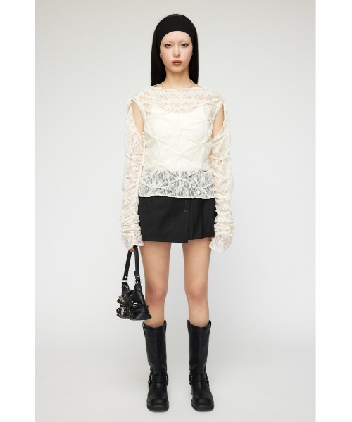 LAGUA GEM FAUX LEATHER PLEATS スカート LAGUA GEM | FAUX LEATHER PLEATS スカート (スカート