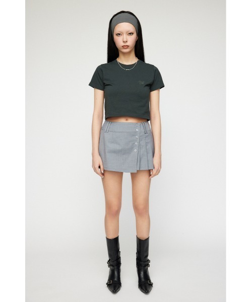 LAGUA GEM FAUX LEATHER PLEATS スカート LAGUA GEM | FAUX LEATHER PLEATS スカート (スカート