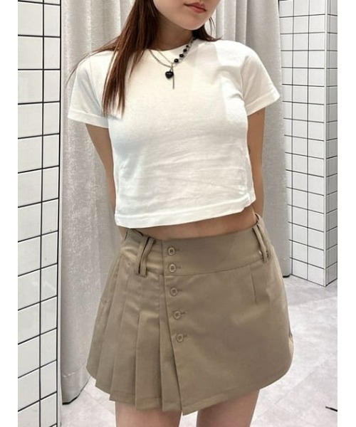LAGUA GEM(ラグアジェム)の「PLEATS スコート(スカート・レディース・ベージュ/ブラック/グレー・X-SMALL/SMALL/MEDIUM)」の15枚目の写真