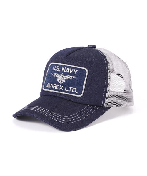 AVIREX(アヴィレックス)の「MESH CAP US NAVY / メッシュキャップ US ネイビー / AVIREX / アヴィレックス(キャップ・メンズ・インディゴブルー/ブラック/オリーブ・FREE)」の1枚目の写真