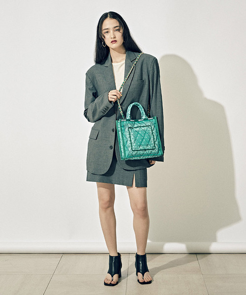 LeSportsac（レスポートサック）の「SM CHAIN QUILT TOTE バンダナグリーン（トートバッグ・レディース・グリーン・FREE）」の6枚目の写真