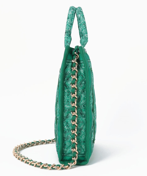 LeSportsac（レスポートサック）の「SM CHAIN QUILT TOTE バンダナグリーン（トートバッグ・レディース・グリーン・FREE）」の19枚目の写真