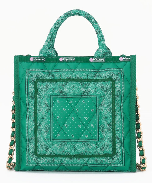 LeSportsac（レスポートサック）の「SM CHAIN QUILT TOTE バンダナグリーン（トートバッグ・レディース・グリーン・FREE）」の20枚目の写真