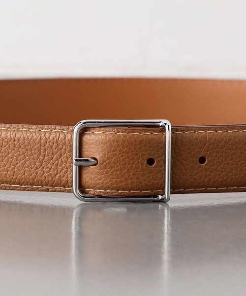 MAISON BOINET（メゾンボワネ）の「＜MAISON BOINET＞ SQUARE BUCKLE 30MM/スクエアー バックル ベルト 30mm（ベルト・メンズ・ブラック/ベージュ・80ｃｍ/85cm/90cm/95cm）」の8枚目の写真