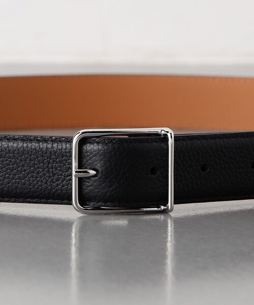 MAISON BOINET（メゾンボワネ）の「＜MAISON BOINET＞ SQUARE BUCKLE 30MM/スクエアー バックル ベルト 30mm（ベルト・メンズ・ブラック/ベージュ・80ｃｍ/85cm/90cm/95cm）」の6枚目の写真