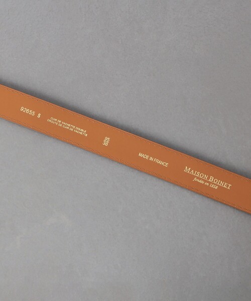 MAISON BOINET（メゾンボワネ）の「＜MAISON BOINET＞ SQUARE BUCKLE 30MM/スクエアー バックル ベルト 30mm（ベルト・メンズ・ブラック/ベージュ・80ｃｍ/85cm/90cm/95cm）」の4枚目の写真
