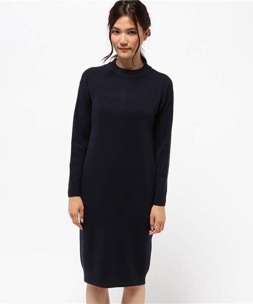 koe（コエ）の「シンプルタイトニットワンピース（ワンピース・レディース・その他7/チャコールグレー/グレイッシュベージュ・MEDIUM/LARGE/SMALL）」の4枚目の写真