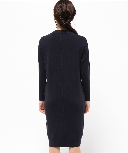 koe（コエ）の「シンプルタイトニットワンピース（ワンピース・レディース・その他7/チャコールグレー/グレイッシュベージュ・MEDIUM/LARGE/SMALL）」の6枚目の写真