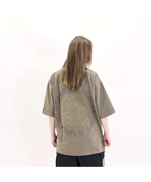 STARTER(スターター)の「ピグメント加工 天竺プリント半TEE(Tシャツ/カットソー・メンズ・ホワイト/グリーン/スミクロ/ベージュ・M/XL/L)」の1枚目の写真