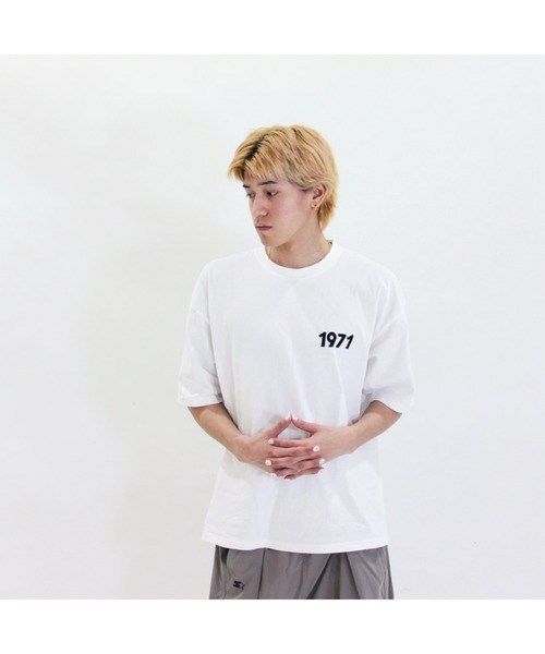 STARTER(スターター)の「ピグメント加工 天竺プリント半TEE(Tシャツ/カットソー・メンズ・ホワイト/グリーン/スミクロ/ベージュ・M/XL/L)」の7枚目の写真