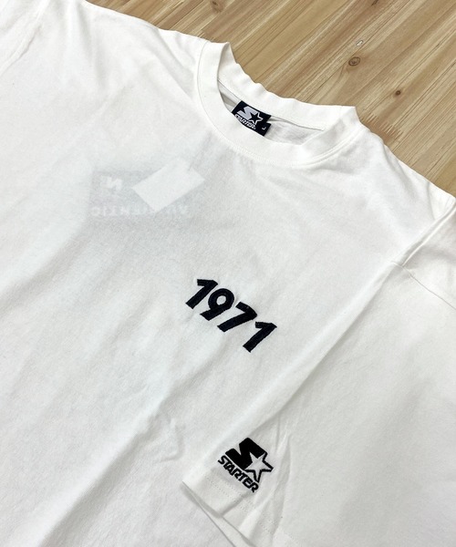 STARTER(スターター)の「ピグメント加工 天竺プリント半TEE(Tシャツ/カットソー・メンズ・ホワイト/グリーン/スミクロ/ベージュ・M/XL/L)」の11枚目の写真