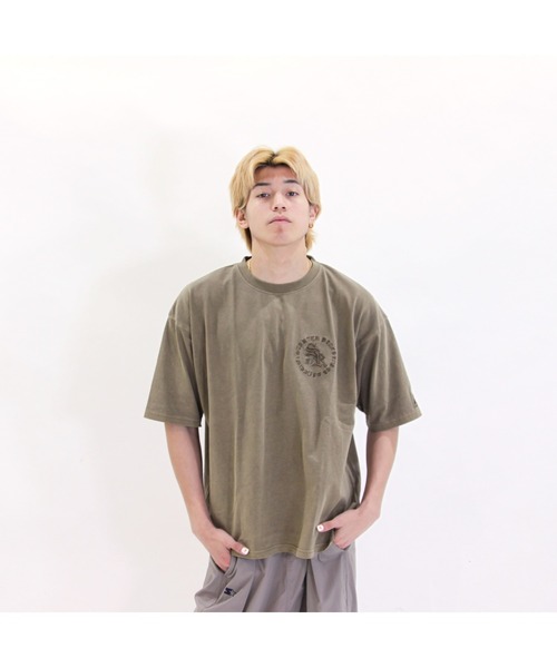 STARTER(スターター)の「ピグメント加工 天竺プリント半TEE(Tシャツ/カットソー・メンズ・ホワイト/グリーン/スミクロ/ベージュ・M/XL/L)」の22枚目の写真