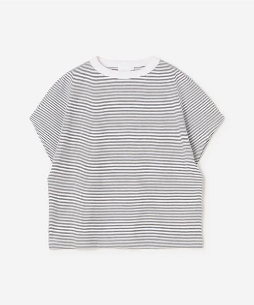 tシャツ handvaerk | 60/2 キャップスリーブTシャツ STRIPE WOMEN レディース handvaerk（ハンドバーク）の「handvaerk | 60/2 キャップ