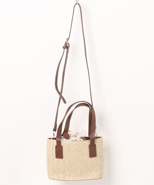 Mignonjour(ミニョンジュール)の「Mignonjour/かご2wayバッグ M2384(ショルダーバッグ・レディース・ブラウン/ベージュ/ブラック・FREE)」の17枚目の写真