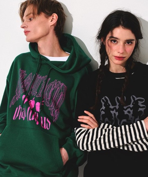 SLOWACID(スローアシッド)の「【UNISEX】SLOW ACID/3 RABBIT T 2118247(Tシャツ/カットソー・レディース・ブラック/ホワイト・SMALL/MEDIUM/LARGE)」の6枚目の写真