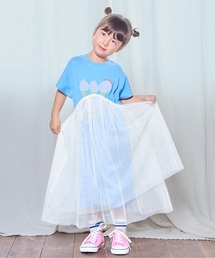 BIG FIELD | チュールドッキング"ice"ワンピース（90～150cm）(ワンピース)