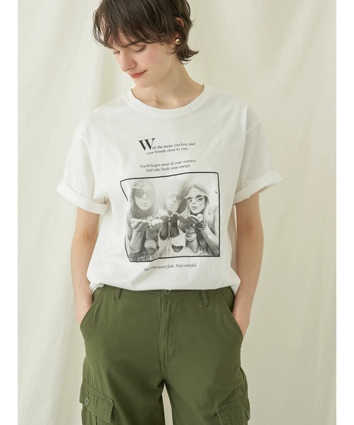 AMERICAN HOLIC(アメリカンホリック)の「Enjoy Photo Tee(Tシャツ/カットソー・レディース・A/B・L/M)」の6枚目の写真