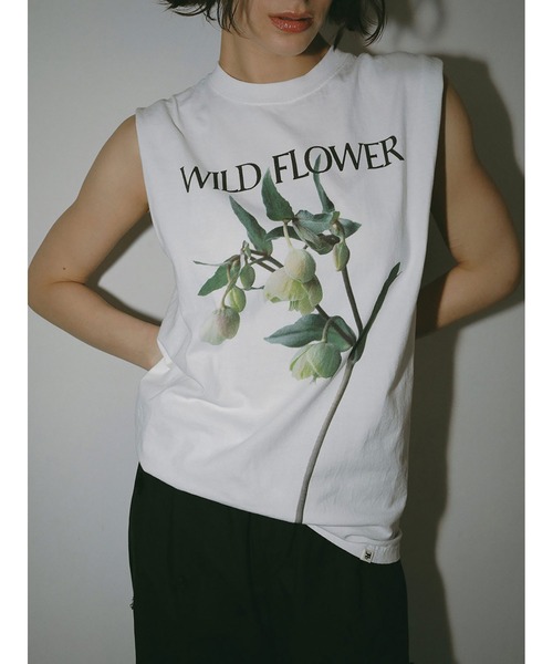 Ours flower×HER.フラワープリントカットソー（Tシャツ